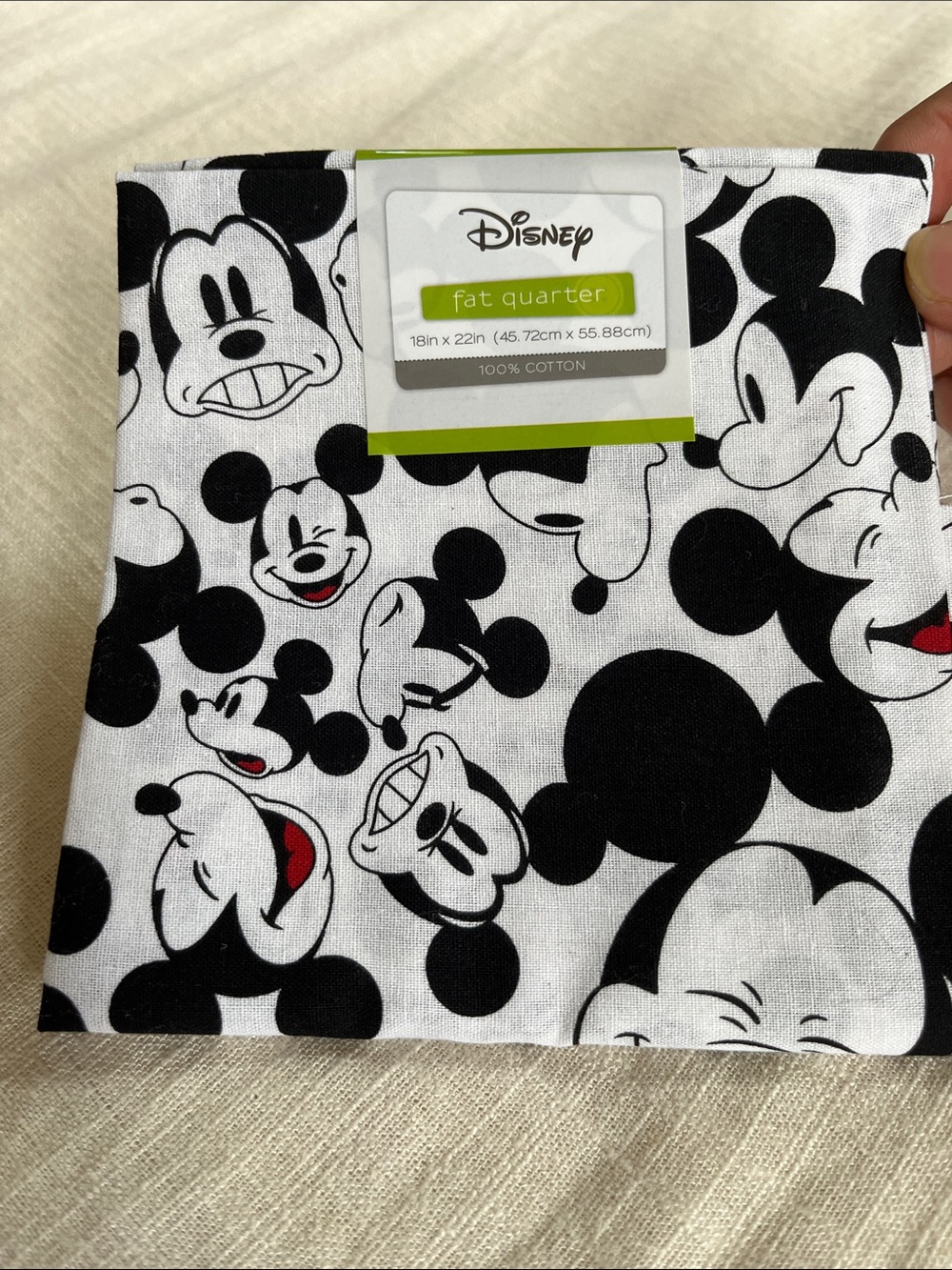 Fat Quarter Mickey Mouse Print